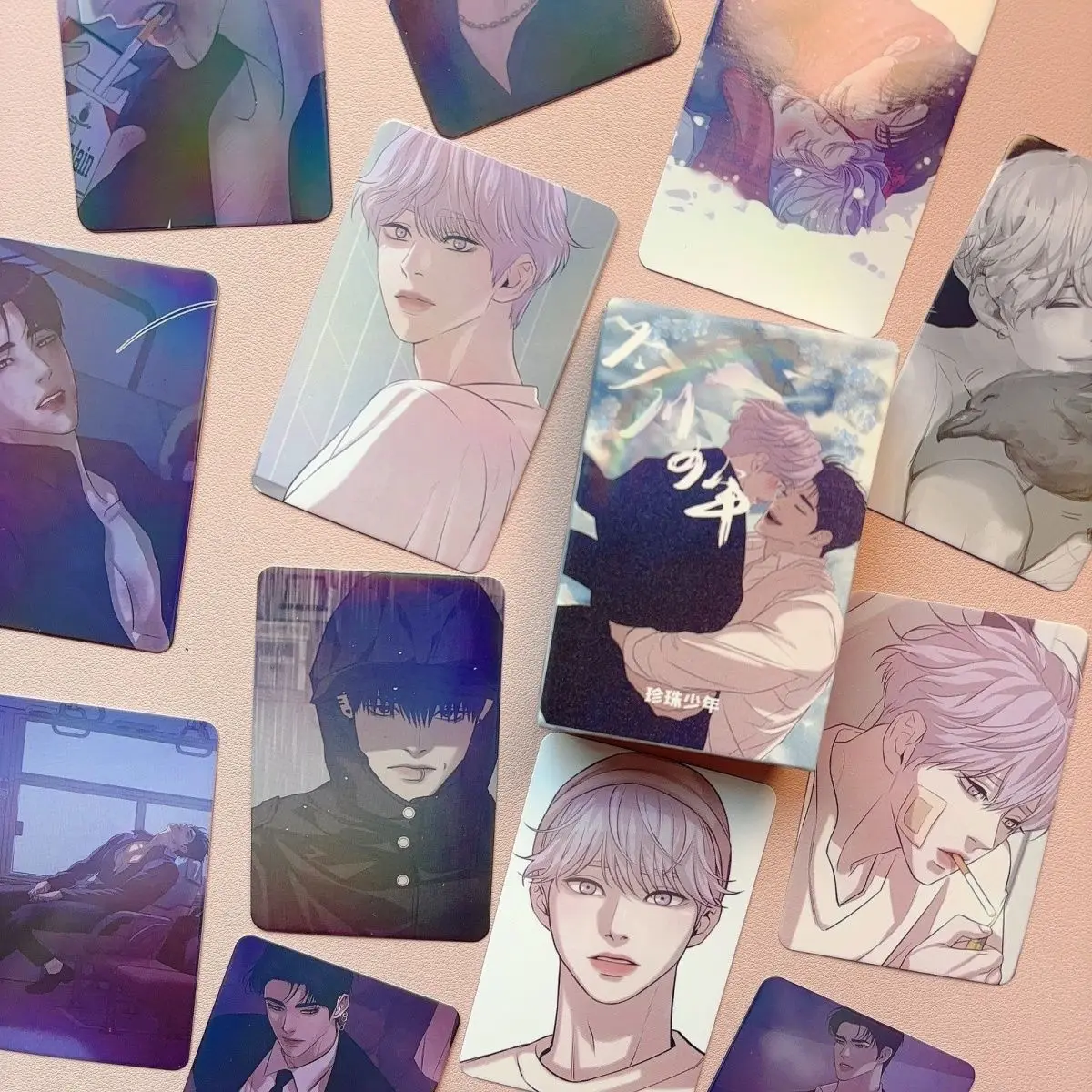 Korean Comics Shell Pearl Boy Lomo Card Dooshik Jooha Comic Characters HD Photocard Fans Collect Gift 55 Pcs/Set