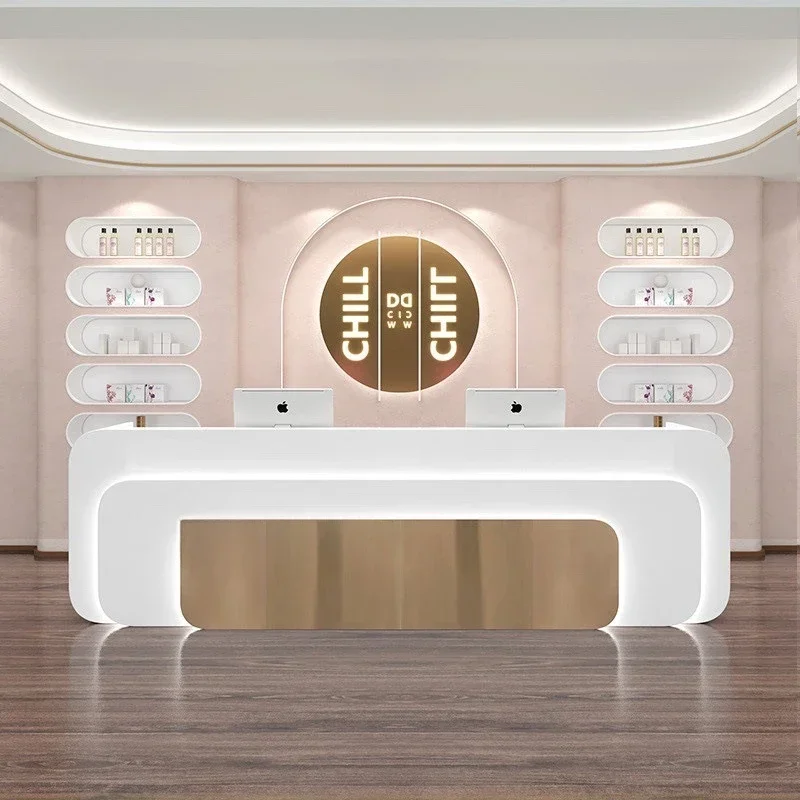 Reception For Church Pulpitos Cash Register Desk Counter Ecture Table Table Office Desk Reception Luxury 160cm Furniture
