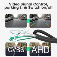 Caméra de recul de voiture AHD CVBS 1080P Full HD, caméra d'image de recul 170 °   Caméra de recul pour voiture, Vision nocturne grand angle, objectif Fisheye 5