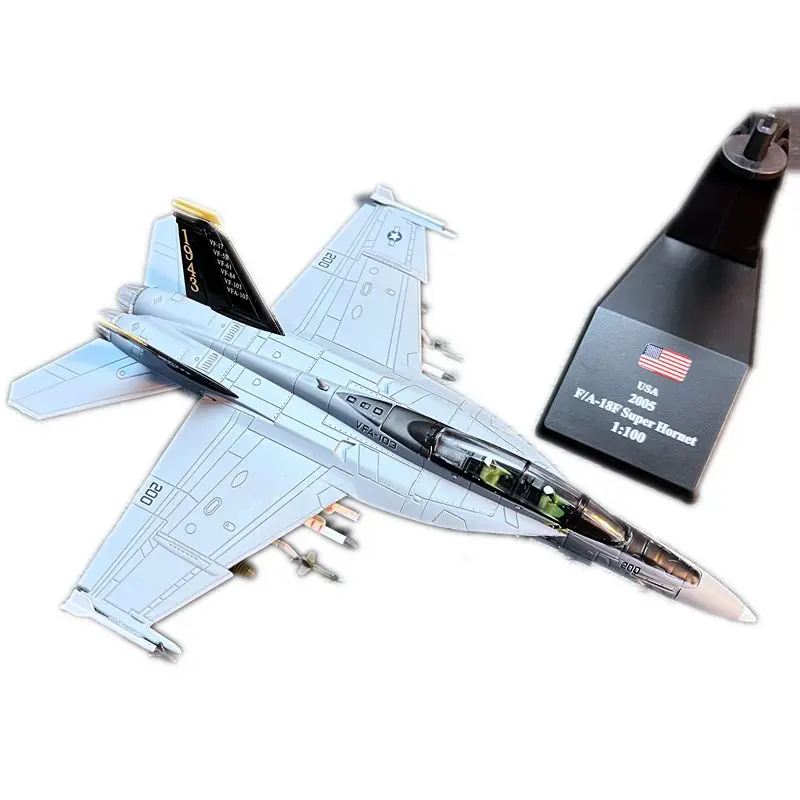

Diecast Metal 1/100 F-18 F18 Super Hornet Strike Fighter Toy Jet Aircraft Military Plane Model for Collection or Child Gift