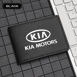 Sleek Car - Themed Slim Credit Card Holder Wallet with Money Clip (Black for KIA old)
