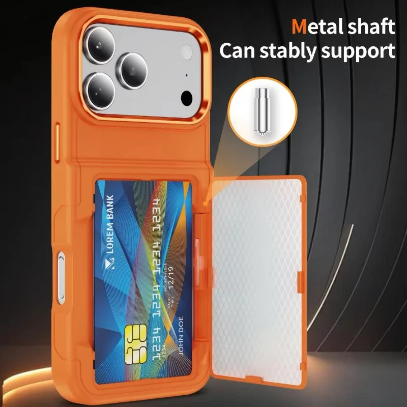 Elegant Card Slot Phone Case with Shockproof Protection and Stand Functionality