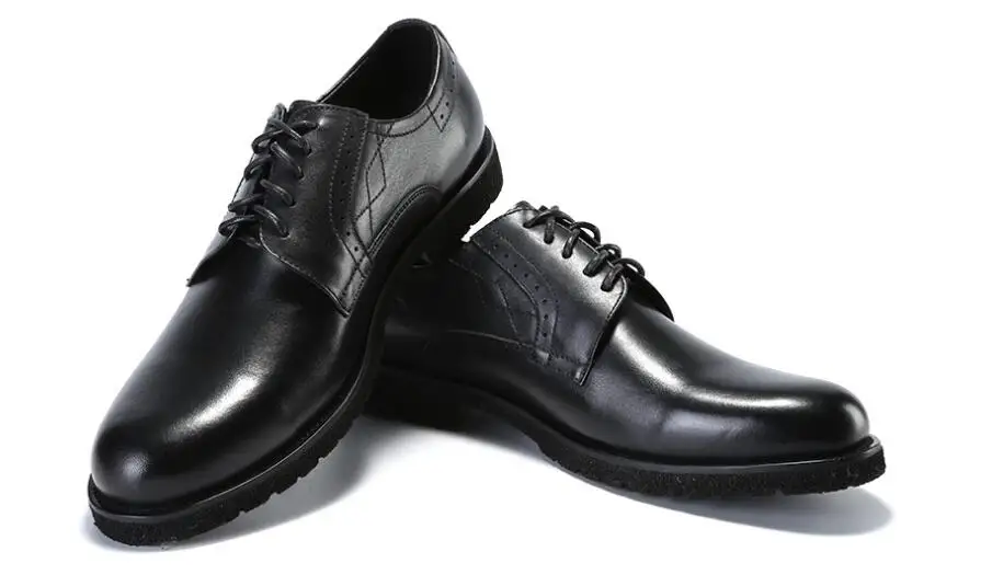 

England Style Genuine leather Work shoes outdoors Lace up Casual shoes for men Men's shoes Fashion elastic Men shoes