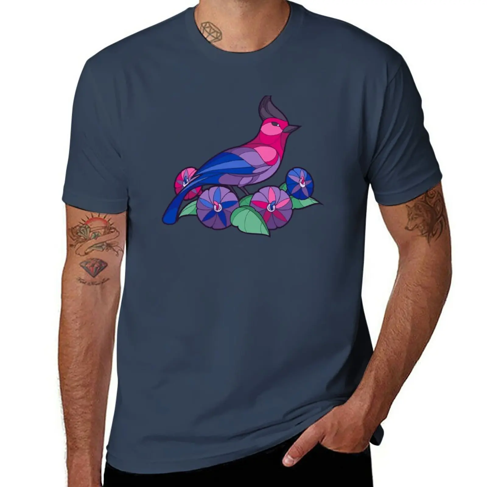 

Pride Birds - Bisexual T-Shirt sublime vintage sweat Aesthetic clothing t shirts for men pack