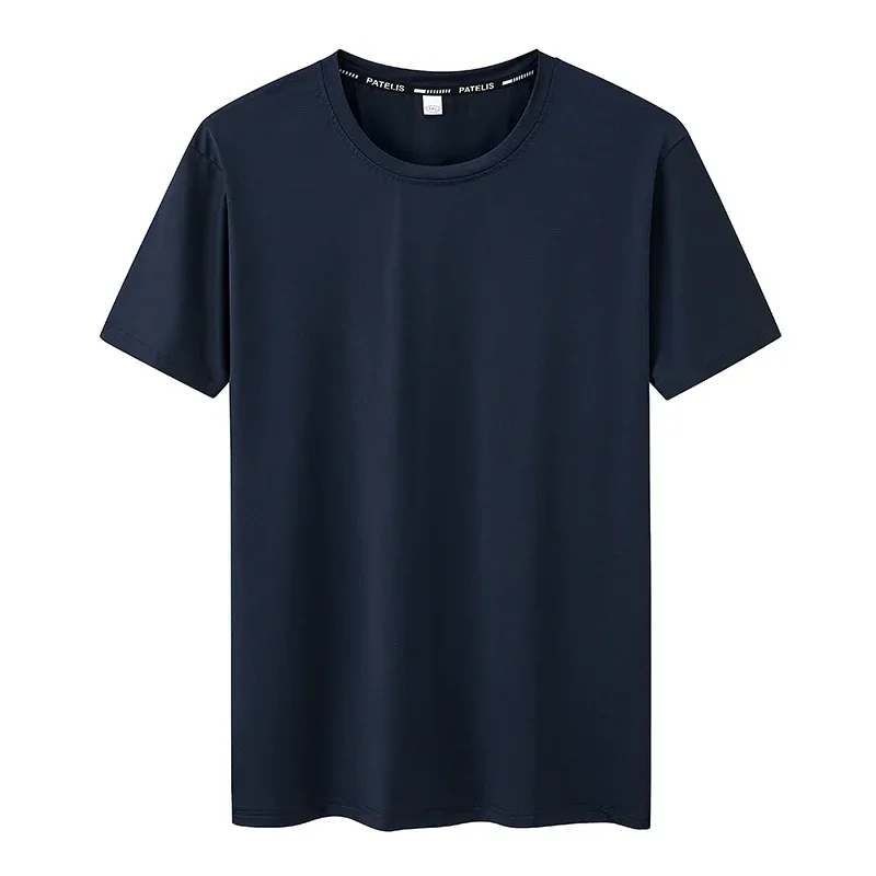 플러스 사이즈 T 셔츠 남성 7XL 110-175kg 여름 빠른 건조 스포츠 T 셔츠 피트니스 러닝 라운드 넥 반소매상의