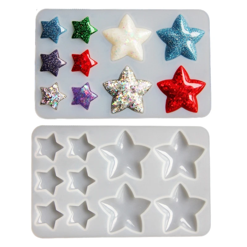 

Star Keychain Epoxy Resin Mold Hanging Pendant Silicone Mould DIY Crafts Jewelry
