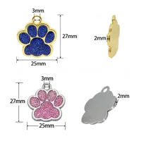 Sacs personnalisés personnalisés pour chien et chat, chiot gravé, identification de collier, étiquette patte, pendentif à paillettes, porte-clés, accessoires pour animaux de compagnie et chiens 2
