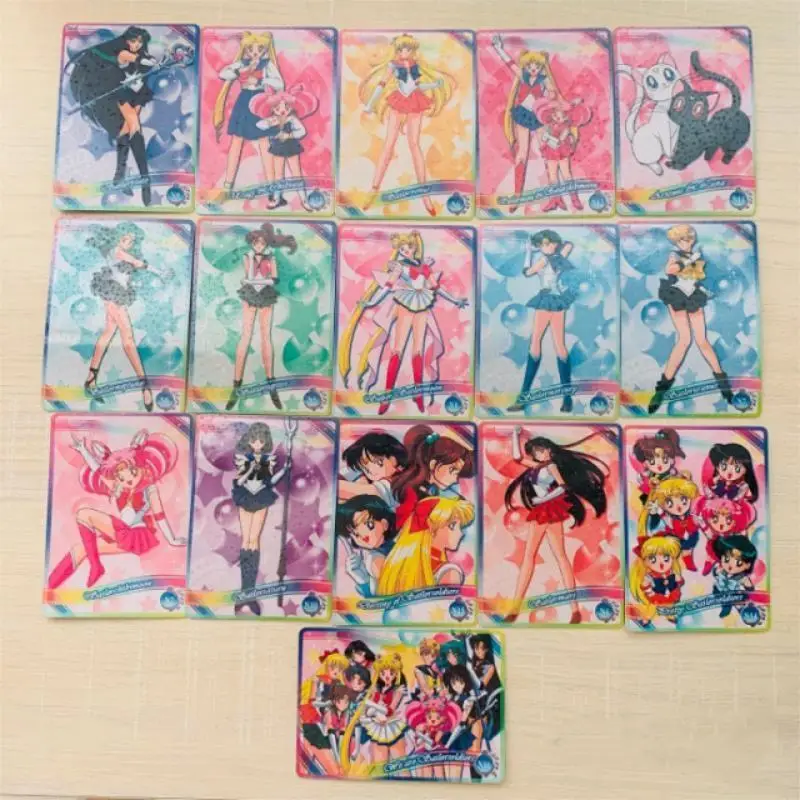 

16Pcs/set Self Made Sailor Moon Kaiou Michiru Meiou Setsuna Sailor Uranus Anime Game Characters Classic Series Collection Card