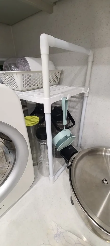 Multi-Layer Kitchen Storage Rack Condiment Organizer Shelf Microwave Shelf photo review