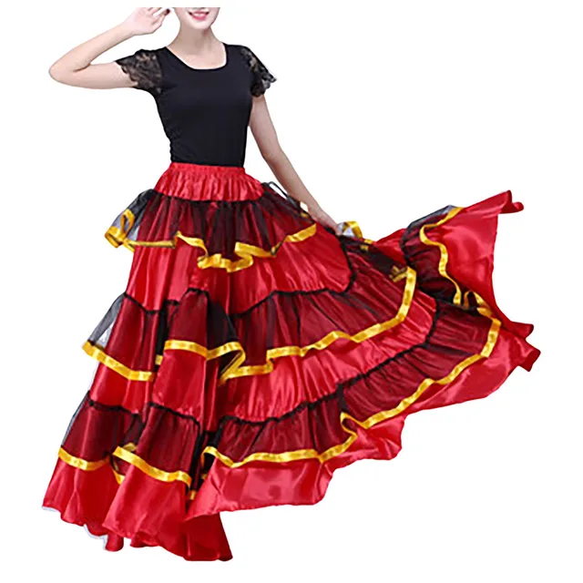Falda De Flamenca Falda De Danza Española Para Niñas Con