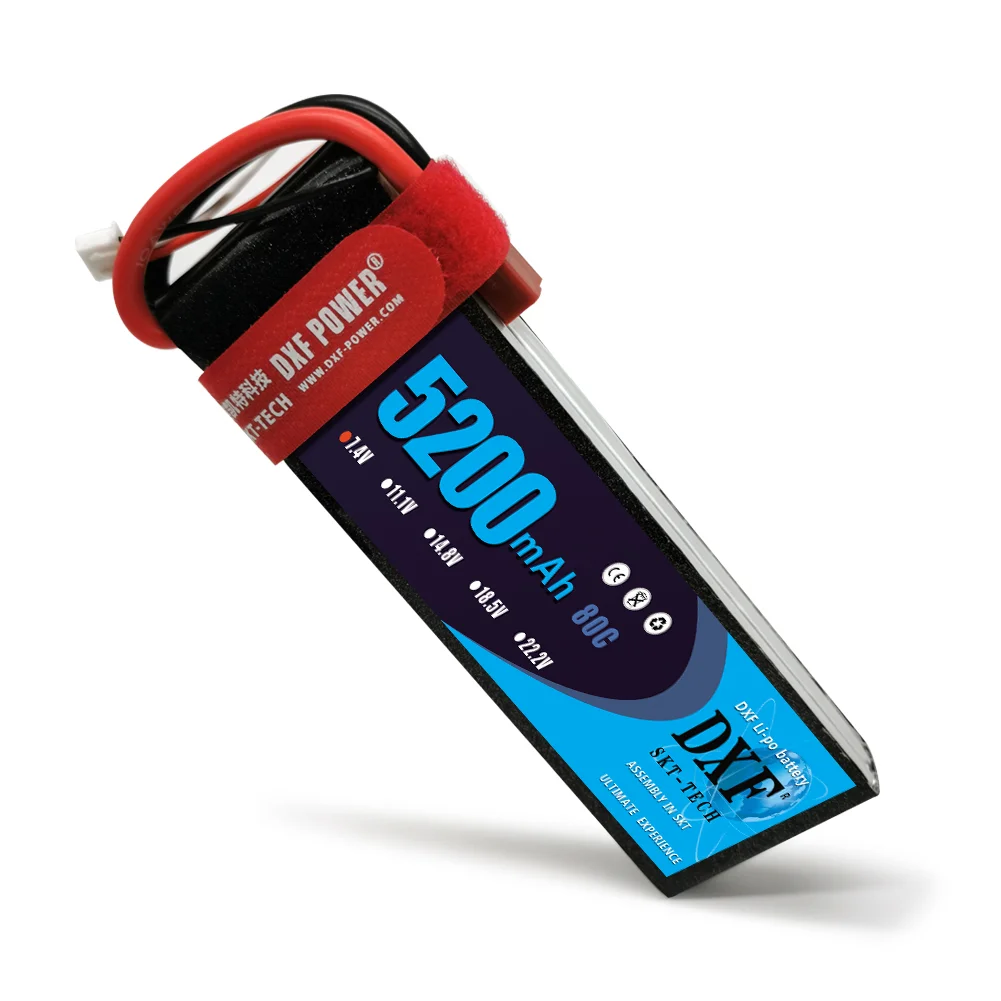 

DXF 5200MAH 100C 7.4V 2S lithium battery ship model navigation model A-cell