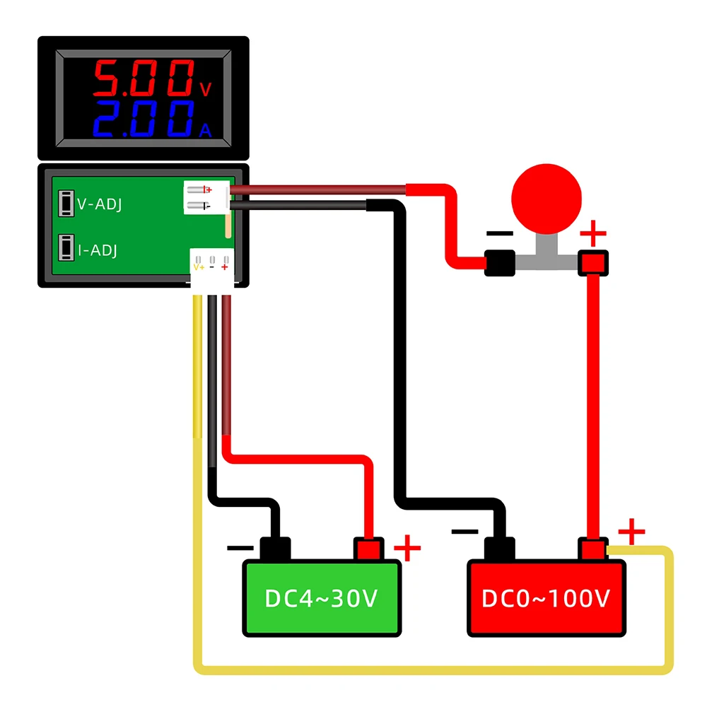 CM430 DC 4-30V 10A 전압계 전류계 0.28인치 LED 디지털 전압 전류 테스터 파워 미터 블루 + 레드 듀얼 디스플레이 전압 게이지