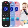 1Pcs baby teeting toys,suitable for 6 months and older babies,food grade silicone braces, TV remote control shape baby chew toys 1