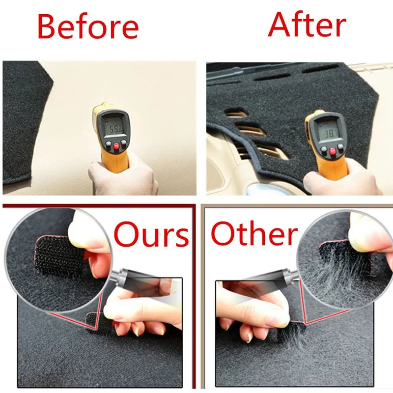 Car Dashboard Cover Dash Mat Dash Board Pad Carpet Anti-UV For MITSUBISHI ASX XA-XB XLS LS 6/2010 -