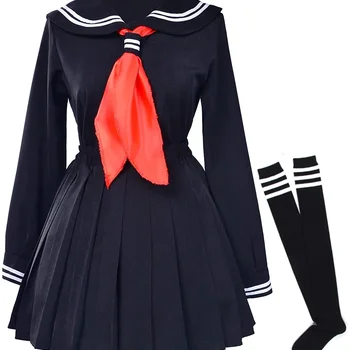 클래식 일본 여고생 선원 복장 셔츠, 유니폼 애니메이션 코스프레 의상 양말 세트