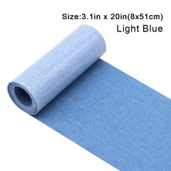 Denim Repair Iron-On Patches, Black & Blue Rectangle (Light Blue 3.1x20in)