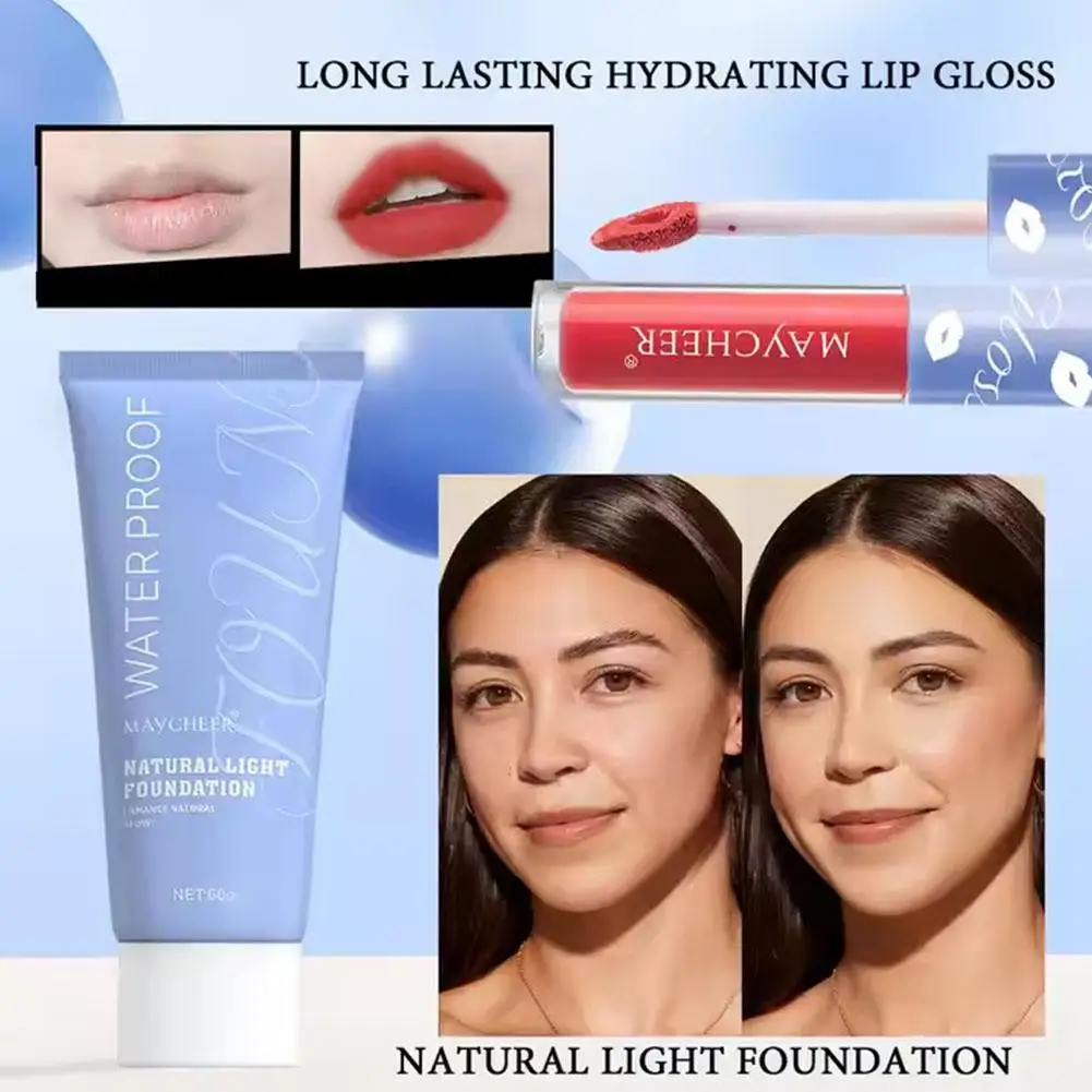 Makeup gift set consisting of 8 pieces for women, a set of gift boxes for lipstick powder for festivals, a gift for your family.