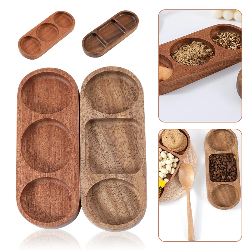

Small Dish Japanese Style Seasoning Dish Sauce Solid Wood Sushi Dipping Barbecue Dish Vinegar Saucer Plates Kitchen Tableware