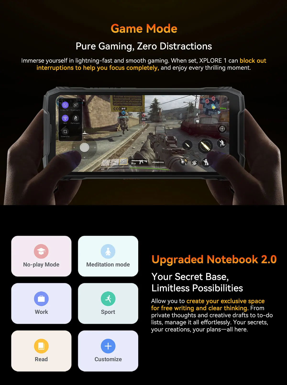 Blackview XPLORE 1 [No EU Charger] Rugged Smartphone 5G 20000mAh 45W 48(16+32)GB + 512GB 6.78'' 2.4K Android 15 Mobile Phone