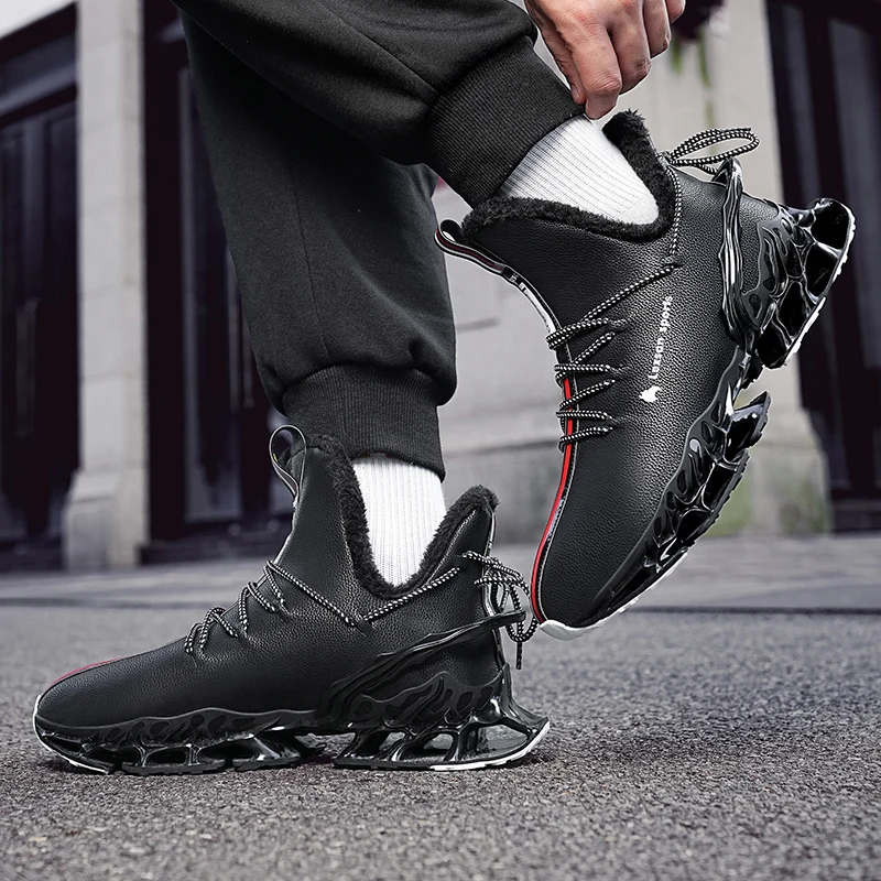 Men Shomen boots 2024 New Winter Slippers Warm es Waterproof Non-Slip Plush Sneakers Male tenis shoes Boots Men Sneakers Winter 6