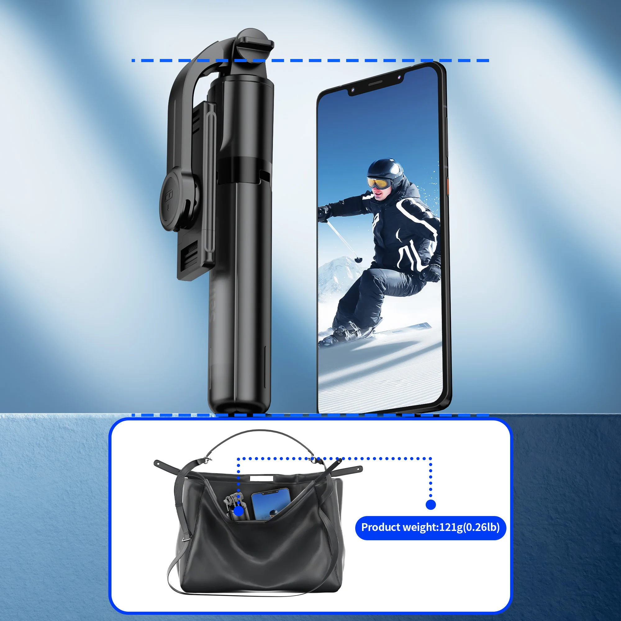F01 Wireless Bluetooth Remote Mini Tripod Selfie Stick Handheld Adjustable Stabilizer Tripod Phone Stand for iPhone Android