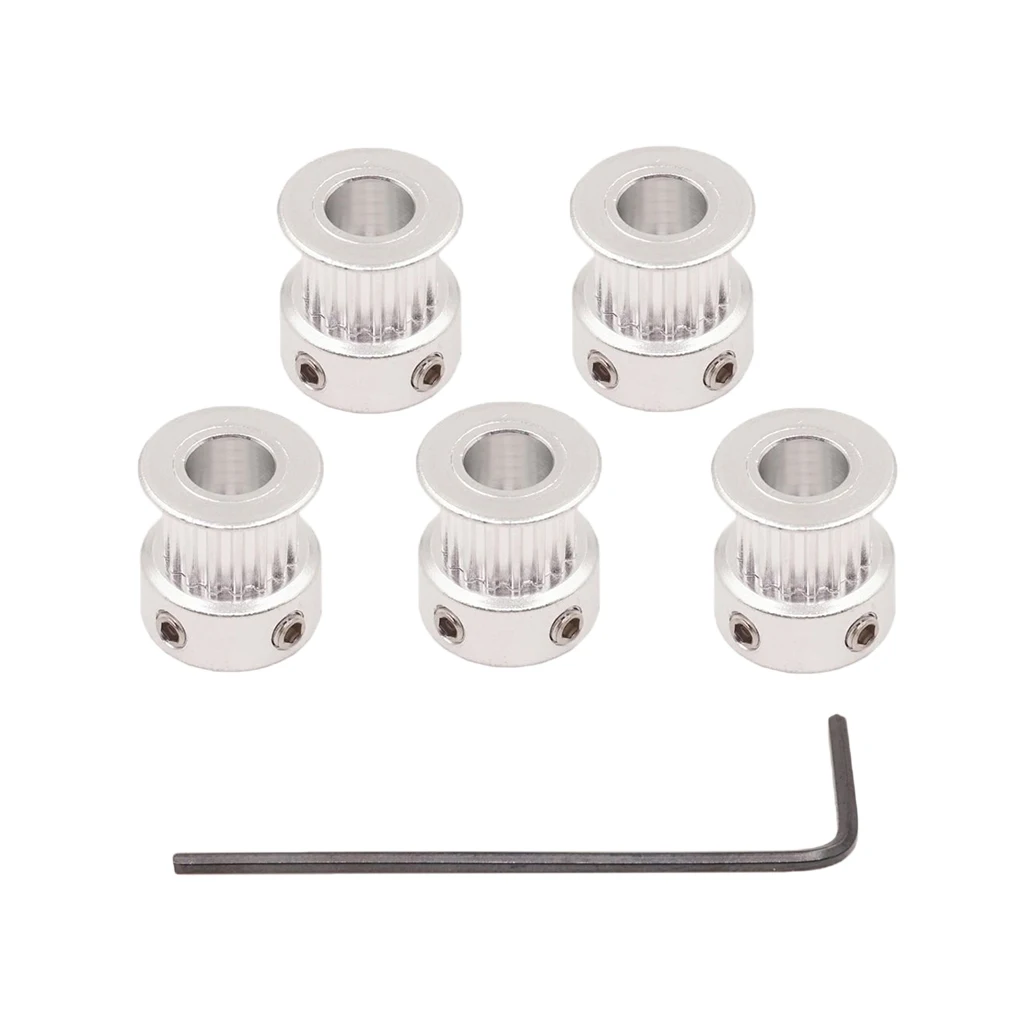 5pcs Aluminum GT2 Timing Belt Pulley 16 5mm Bore 3D Printer
