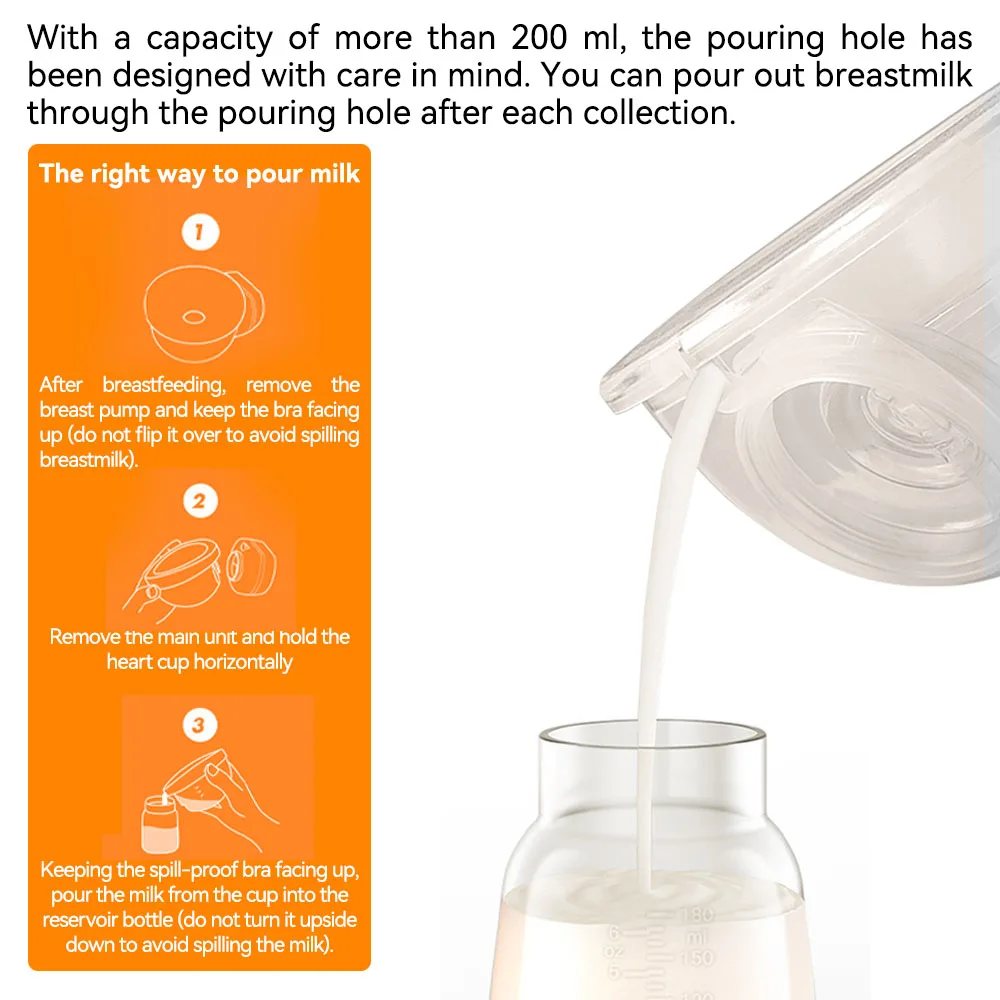 Electric Breast Pump MAMIJOY Portable Double-sided Wearable Smart Breast Pump Silent Powerful Suction Electric Breast Pump Baby BPA Free