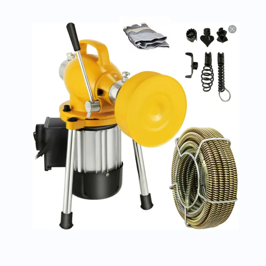 Drain Cleaner Machine Electric Pipe Dredging Sewer Tools Professional Clear Toilet Blockage Drain Cleaning Machine