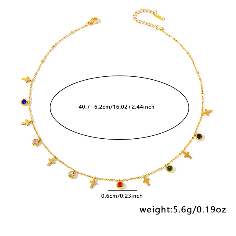 Bohemia Titanium Stainless Steel Moon Star Choker Necklace for Women Girls Original Design Link Chain Necklace 7