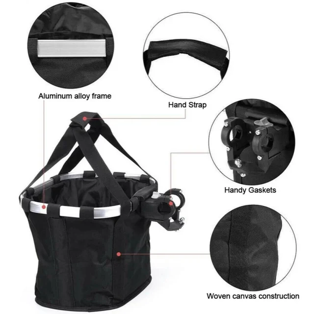Bicycle Front Basket & Pet Carrier – 2-in-1 Handlebar Bag 2
