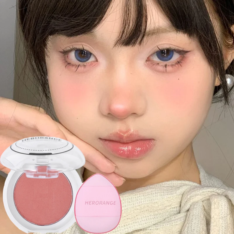 Palette Di Fard Monocromatiche Fard Rosa Per Guance Con Soffio Di Cipria Trucco Naturale Per Il Viso Matte Peach Rouge Contour Shadow Palette