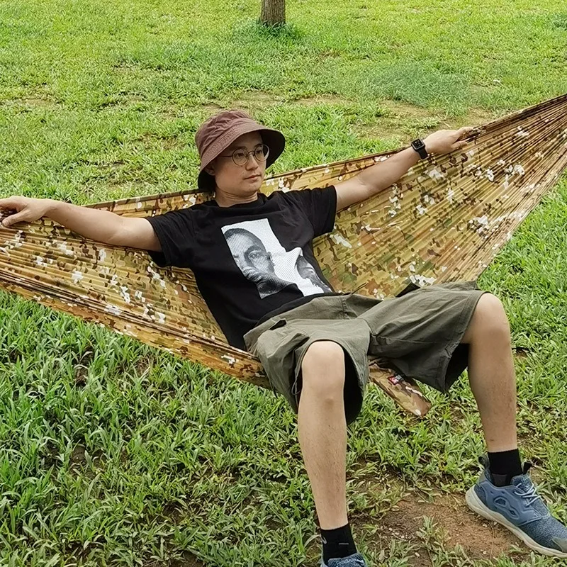 Traveler Parachute Cloth Ultra Lightweight Hammock Outdoor Camping Nylon Camping Hiking 20D Hammock Only 360g 4