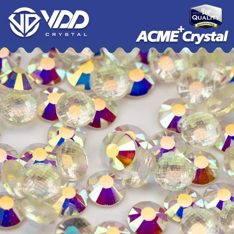 

VDD Crystal TRA HFT AAAAA Top Quality Glass Hotfix Rhinestones Crystal Flatback Strass Glitter 3D Stones For Clothes Accessories