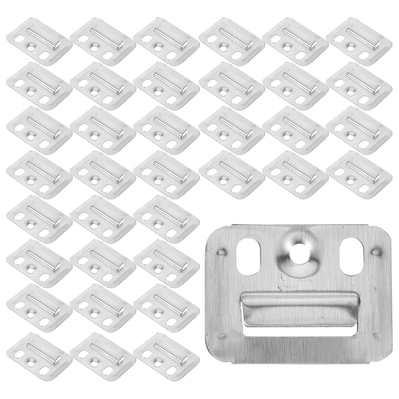 

Wall Buckle Interlocking Hanging Bracket Couch Clips Wall Panel Fixings Furniture Hanger Mounting Stainless Steel Silver Clip