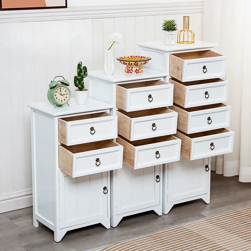 European Bedside Cabinet, Modern Pink Nightstand, Girl Heart Solid Wood Locker, Living Room Furniture Unit, Bedroom Nightstand