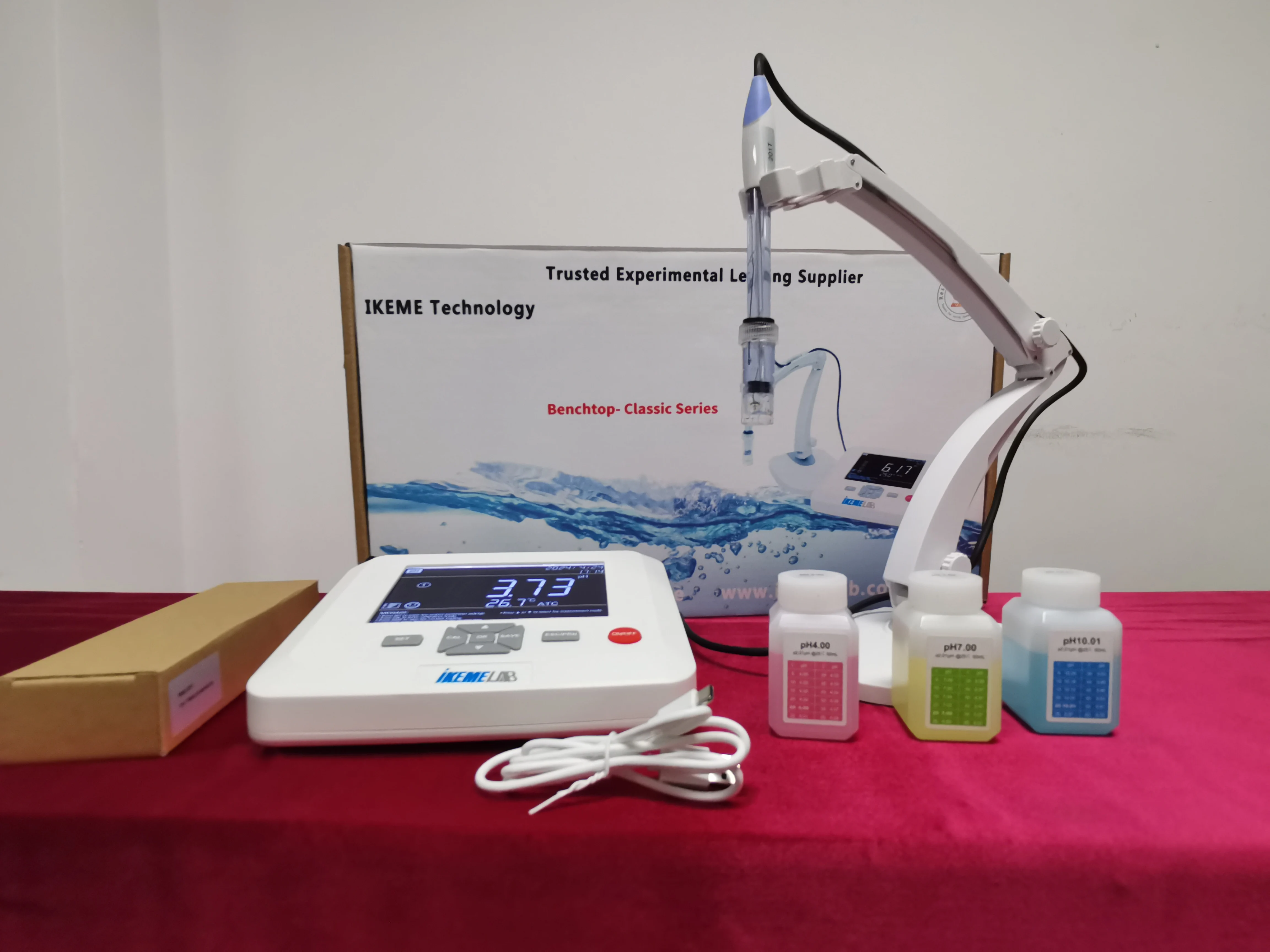 IKEME 다기능 수질 분석기, EC, DO, PC, CD, PD, PCD, 데스크탑 PH 계량기, 용존 산소 계량기 전도도 계량기