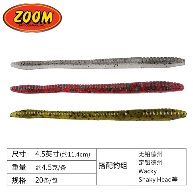 Zoom Finesse Worm Road Soft Bait Noodle Worm Leadless Drop Fishing Fine  Fishing Group 4.5 Inches In The United States - AliExpress