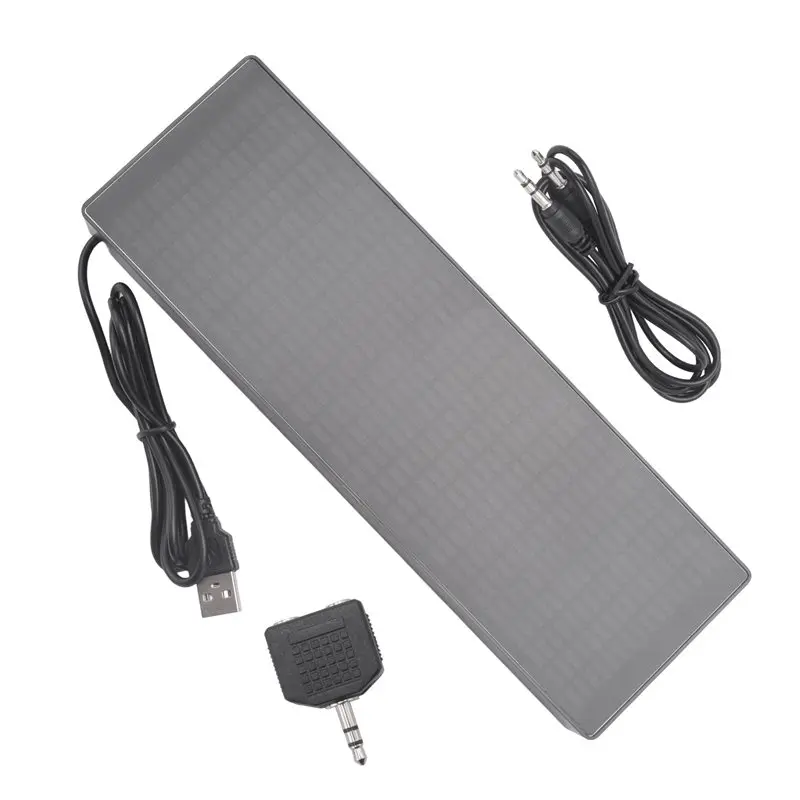 Q2-컬러 LED 음악 스펙트럼 전자시계 리듬 조명 1624RGB 폴라 분위기 램프(음성+유선 제어)