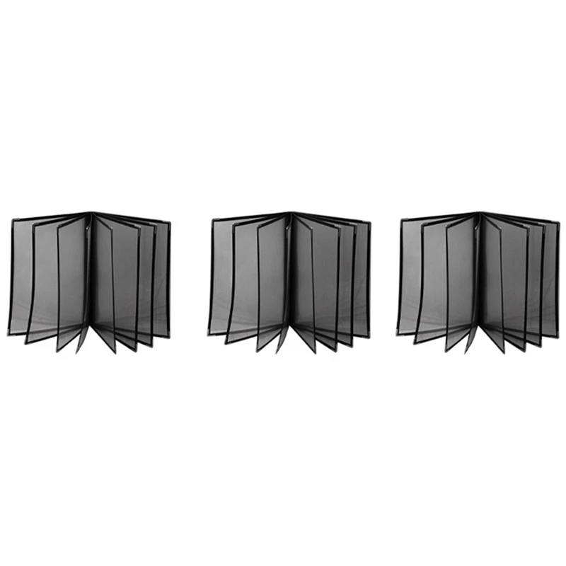 

3X Transparent Restaurant Menu Covers For A4 Size Book Style Cafe Bar 8 Pages 16 View