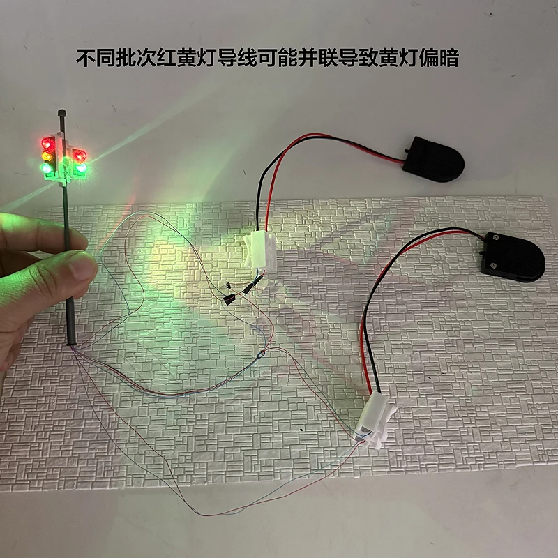 1/87 Feu De Circulation Lampe Table De Sable Micro Paysage Modèle Train