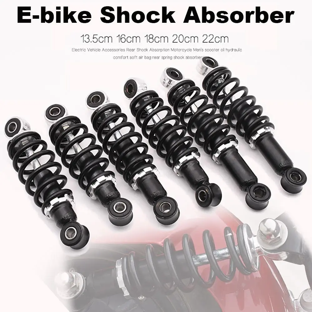 Universal Electric Bicycle Straight Bumper E-Bike Motorcycle Scooter 13.5/16/18/20/22cm Spring Shock Absorber Rear Suspension