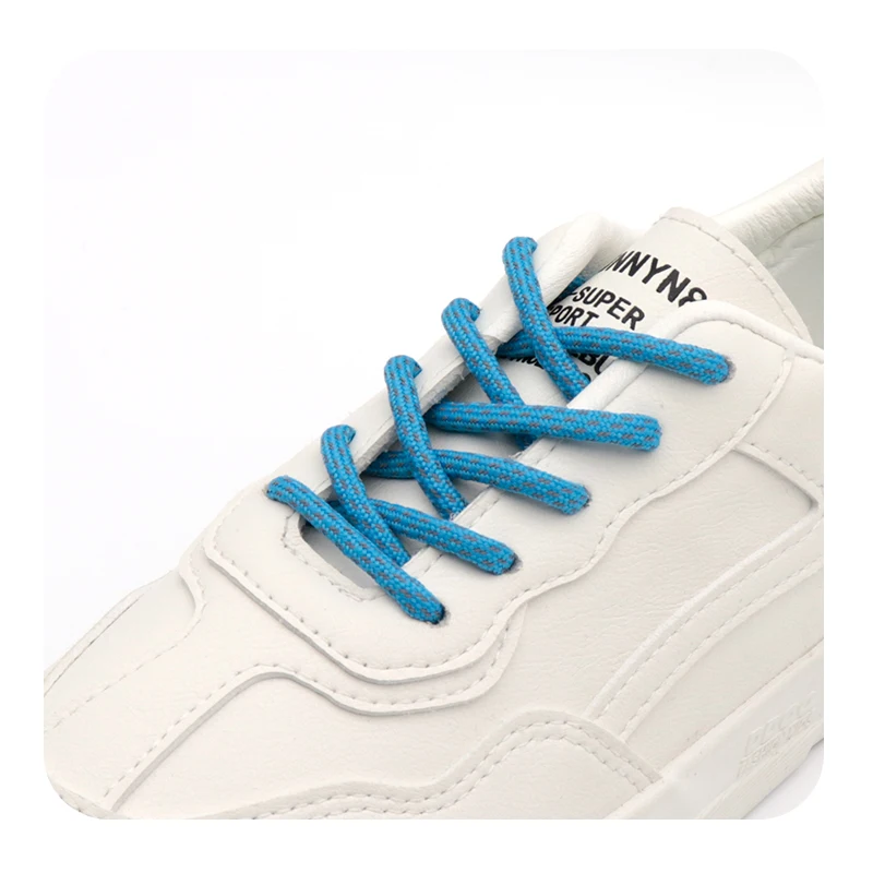 4.5MM Reflective Ropes New Trendy Shoelaces Top Shoe Accessories Reflect Light In Night Hoodie Cloth Glow Shoelaces