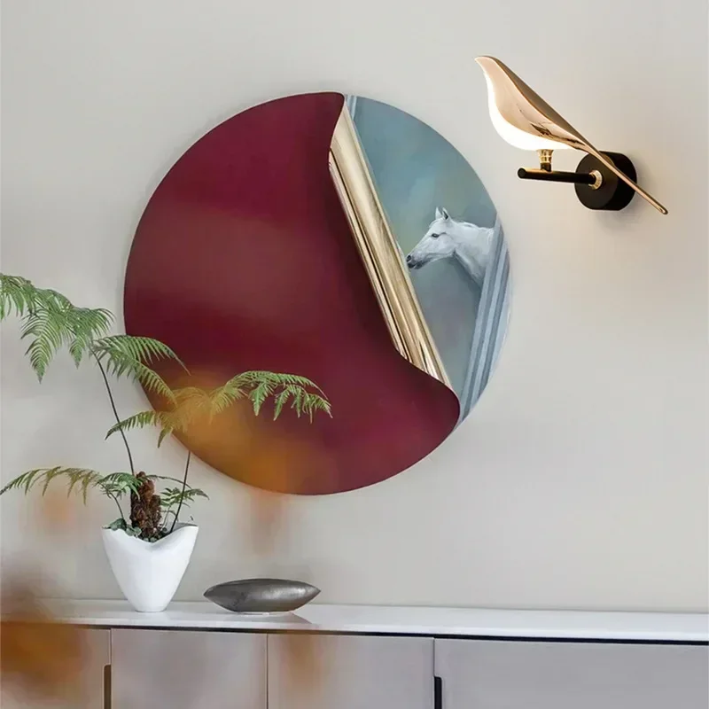 Creative LED Wall Lights Aluminum Alloy Magpie Bird Wall Sconces Home Indoor Bedside Lights Living Room Bedroom Decor Lamps