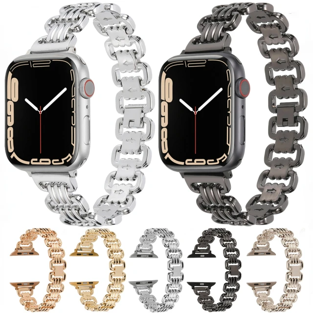 Stainless Steel Strap For Apple Watch Ultra Band 49mm smart watch Metal Bracelet  iwatch 7 6 5 4 3 SE 8 45mm 41mm 38mm 40mm 44mm - AliExpress