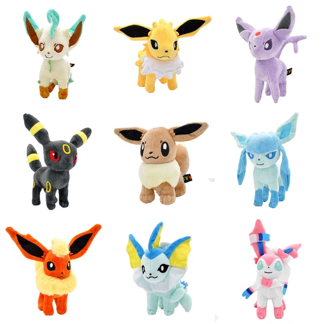 New Pokemon Eevee Evolution Plush Toy Flareon Vaporeon Jolteon Espeon  Umbreon Glaceon Leafeon Sylveon Stuffed Doll Kids Gift - AliExpress