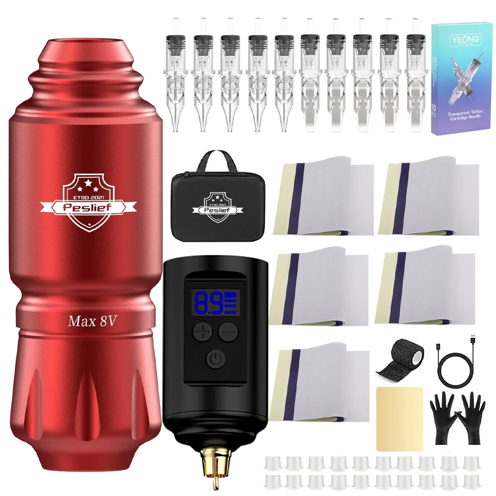 K Completo Macchina Da Tatuaggio Wireless YILONG Con Batteria Da - Foto 6