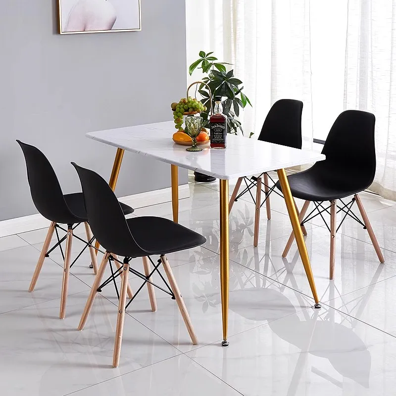 

Shipping Apartment Dining Chairs Black Comfortable Back Support Ergonomic Dine Waiting Meubles De Salon Furniture