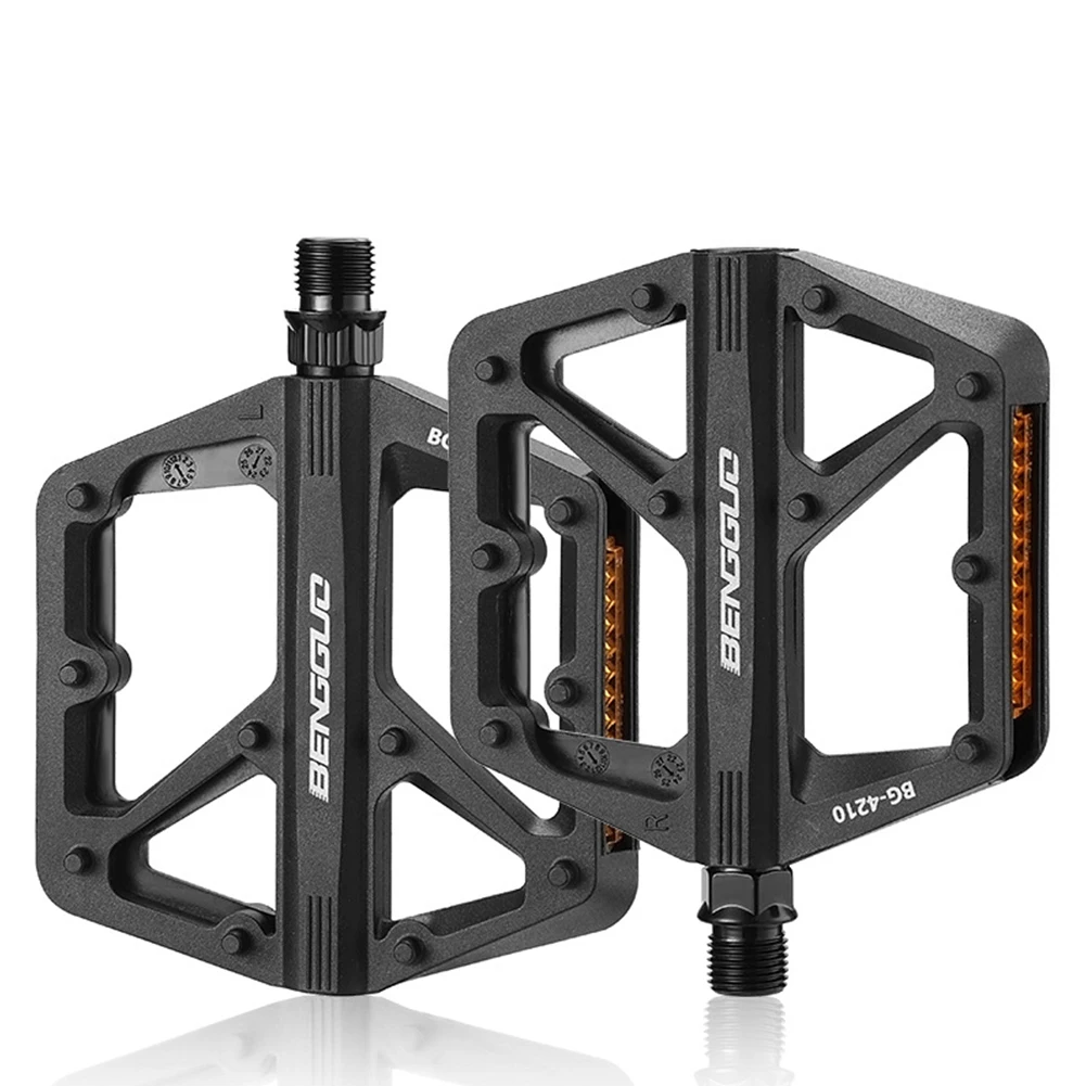 Doppelte DU-Lager-Fahrradpedale aus Nylon mit Reflektor, ultraleichte Fahrradpedale, wasserdichte Fahrradplattformpedale, Fahrradzubehör – Detail 15