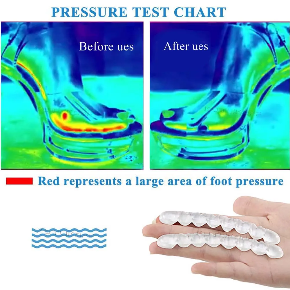Women's Non-Slip Silicone Shoe Inserts - Self-Adhesive Gel Pads