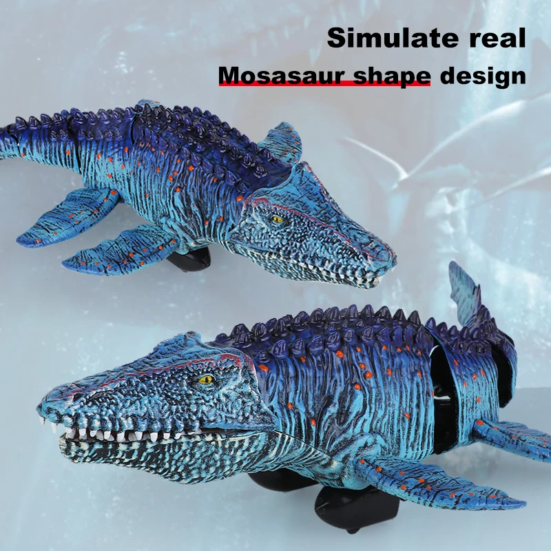 2.4G Simulation RC Crocodile Swinging Dragon High Speed Remote Control Mosasaurus Water Toys Kids Toys Boys Outdoor Game Gifts 4
